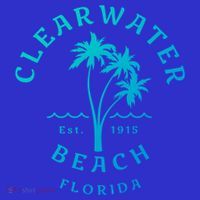 Retro Cool Clearwater Beach Original Florida Beach Palm Tree Gift Mousepad thumb 1