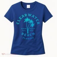 Retro Cool Clearwater Beach Original Florida Beach Palm Tree Gift Women's T-Shirt thumb 0