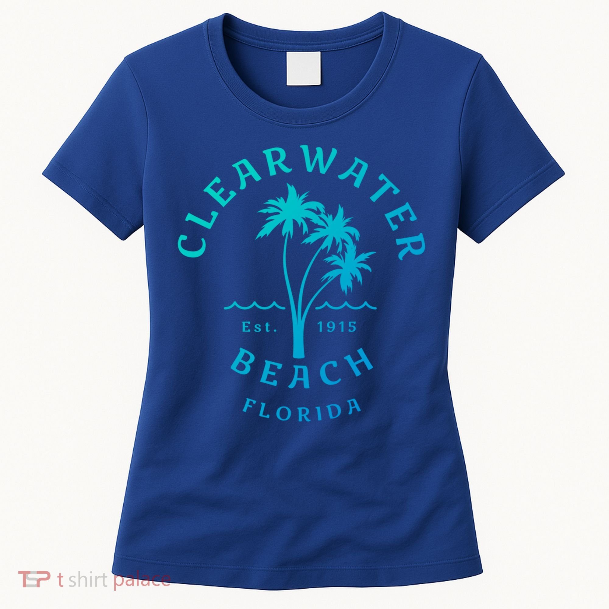 Retro Cool Clearwater Beach Original Florida Beach Palm Tree Gift Women's T-Shirt