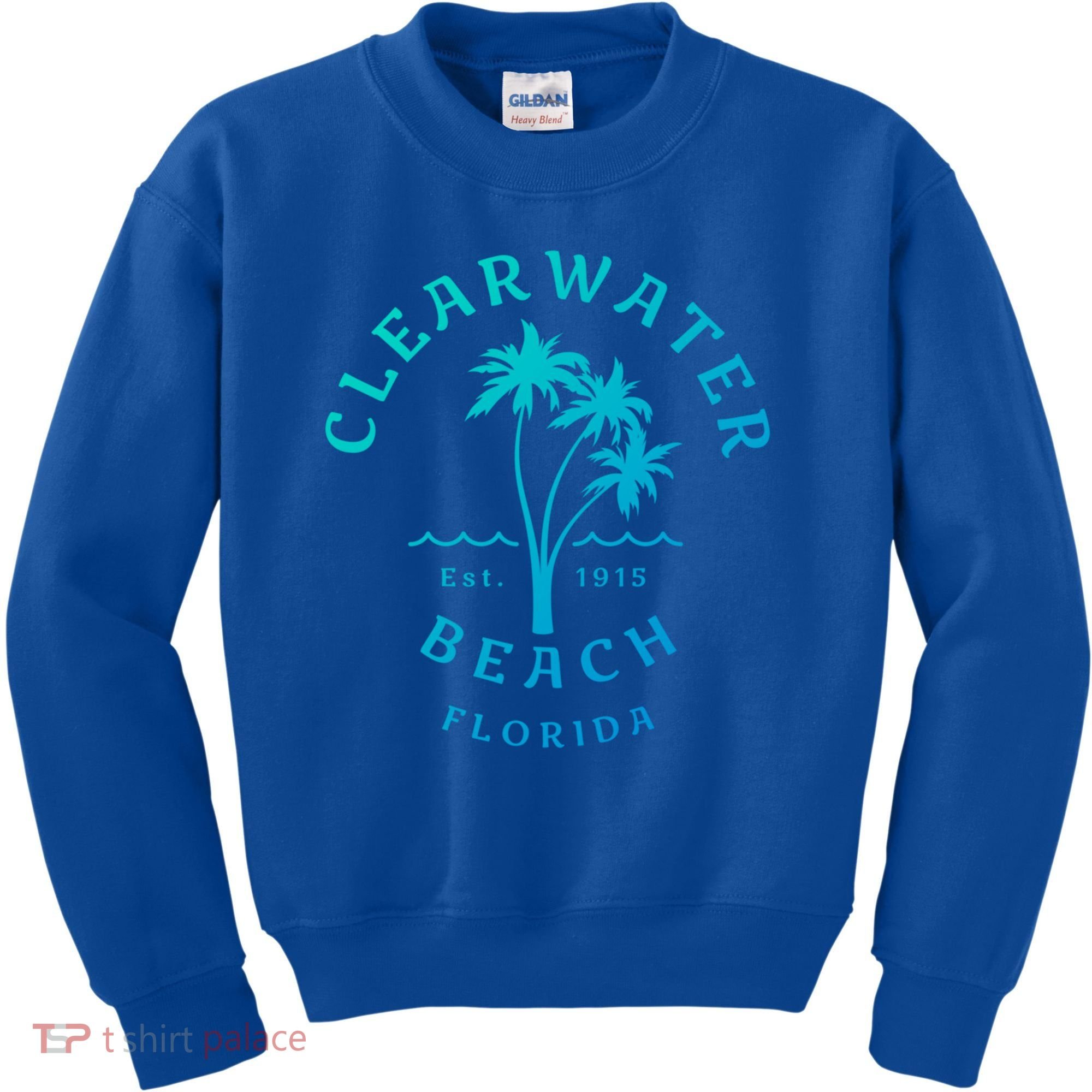 Retro Cool Clearwater Beach Original Florida Beach Palm Tree Gift Kids Sweatshirt