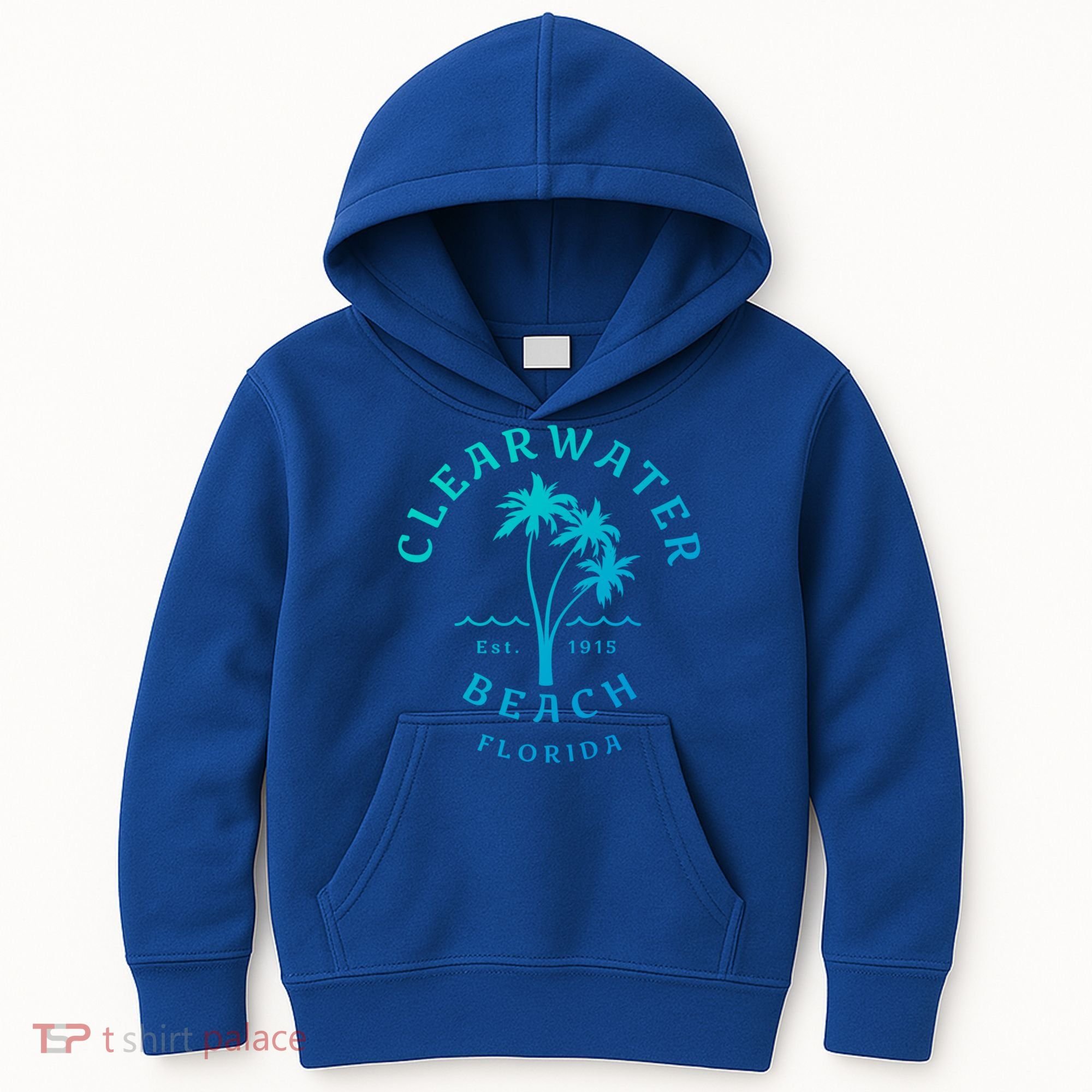 Retro Cool Clearwater Beach Original Florida Beach Palm Tree Gift Kids Hoodie