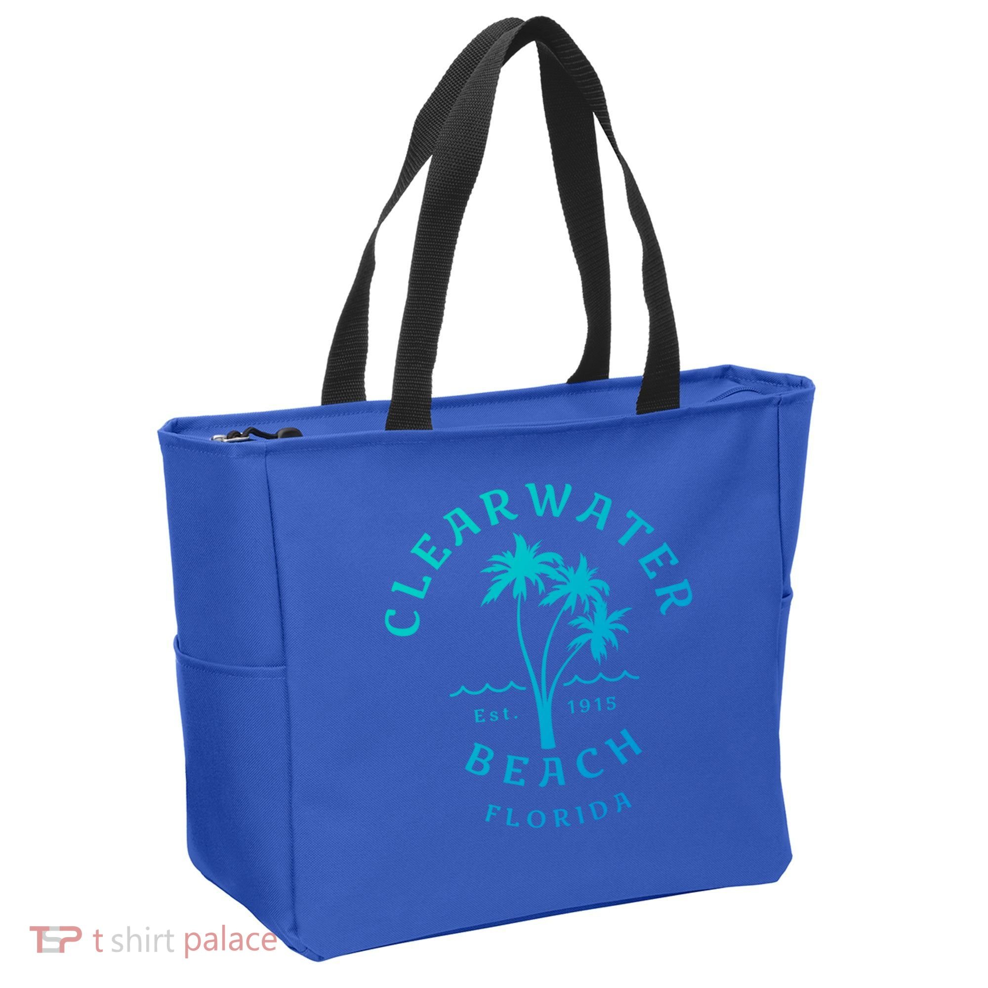 Retro Cool Clearwater Beach Original Florida Beach Palm Tree Gift Tote Bag