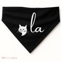 Retro Cat Comma La Kamala Harris For President 2024 Election USA-Made Doggie Bandana thumb 0