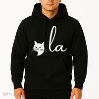 Retro Cat Comma La Kamala Harris For President 2024 Election Hoodie thumb 2