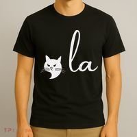 Retro Cat Comma La Kamala Harris For President 2024 Election T-Shirt thumb 3