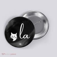 Retro Cat Comma La Kamala Harris For President 2024 Election Button thumb 0