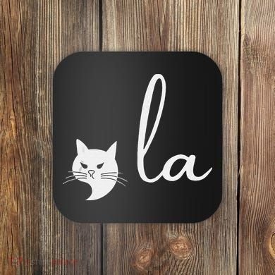 Retro Cat Comma La Kamala Harris For President 2024 Election Coaster