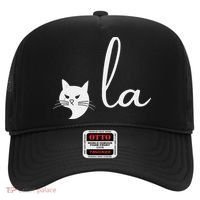 Retro Cat Comma La Kamala Harris For President 2024 Election Hat thumb 0