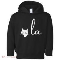 Retro Cat Comma La Kamala Harris For President 2024 Election Toddler Hoodie thumb 0