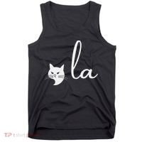 Retro Cat Comma La Kamala Harris For President 2024 Election Tank Top thumb 0