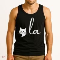 Retro Cat Comma La Kamala Harris For President 2024 Election Tank Top thumb 3