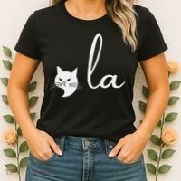 Retro Cat Comma La Kamala Harris For President 2024 Election Women's T-Shirt thumb 2