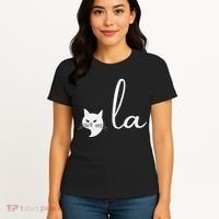 Retro Cat Comma La Kamala Harris For President 2024 Election Women's T-Shirt thumb 4