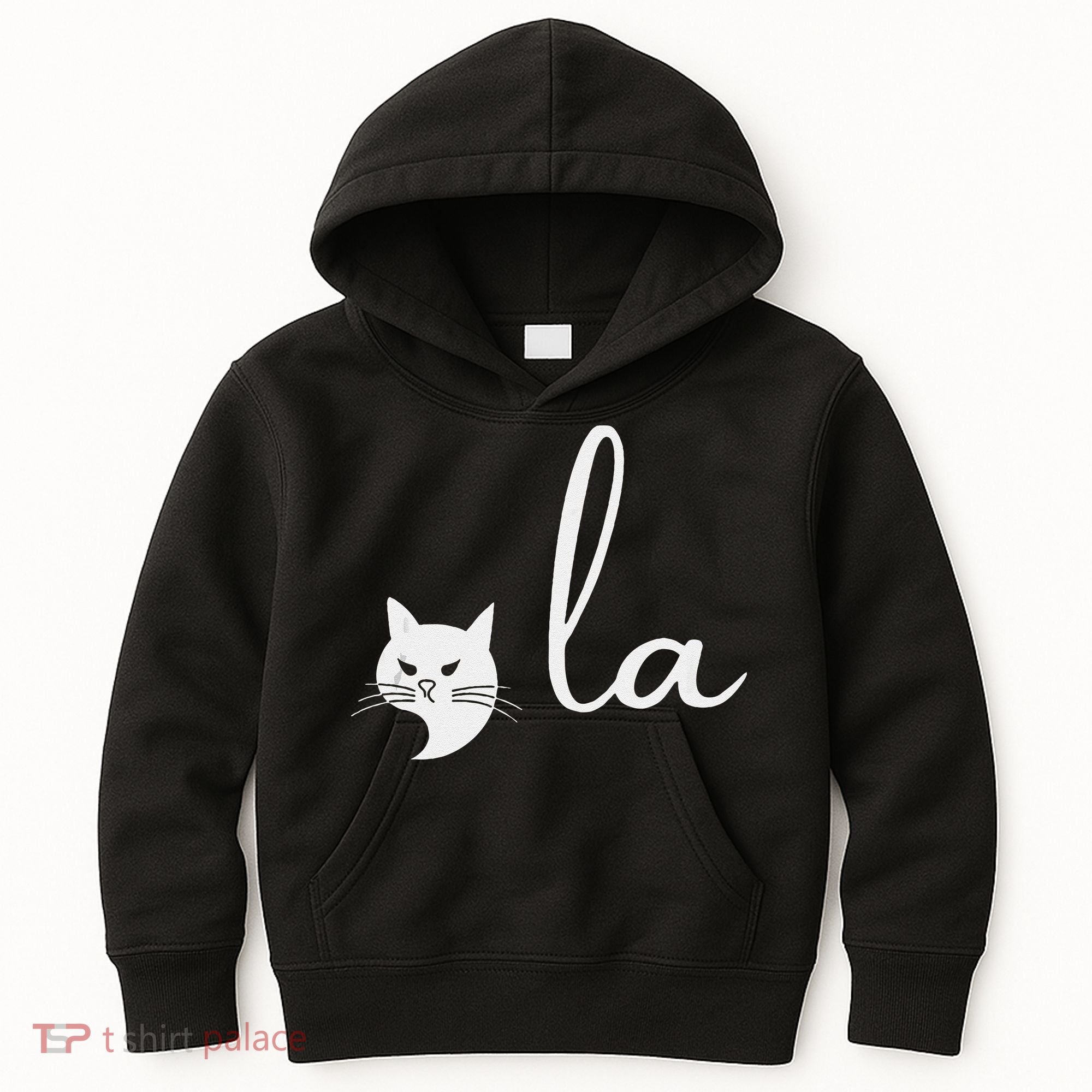 Retro Cat Comma La Kamala Harris For President 2024 Election Kids Hoodie