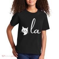 Retro Cat Comma La Kamala Harris For President 2024 Election Kids T-Shirt thumb 2