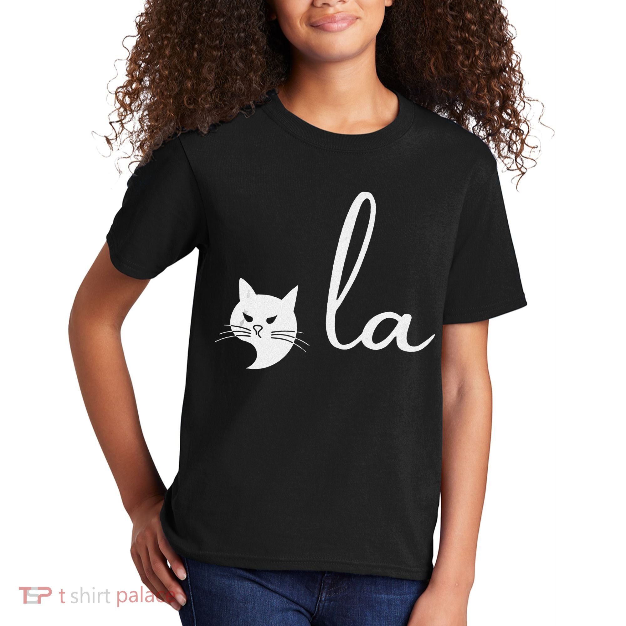 Retro Cat Comma La Kamala Harris For President 2024 Election Kids T-Shirt