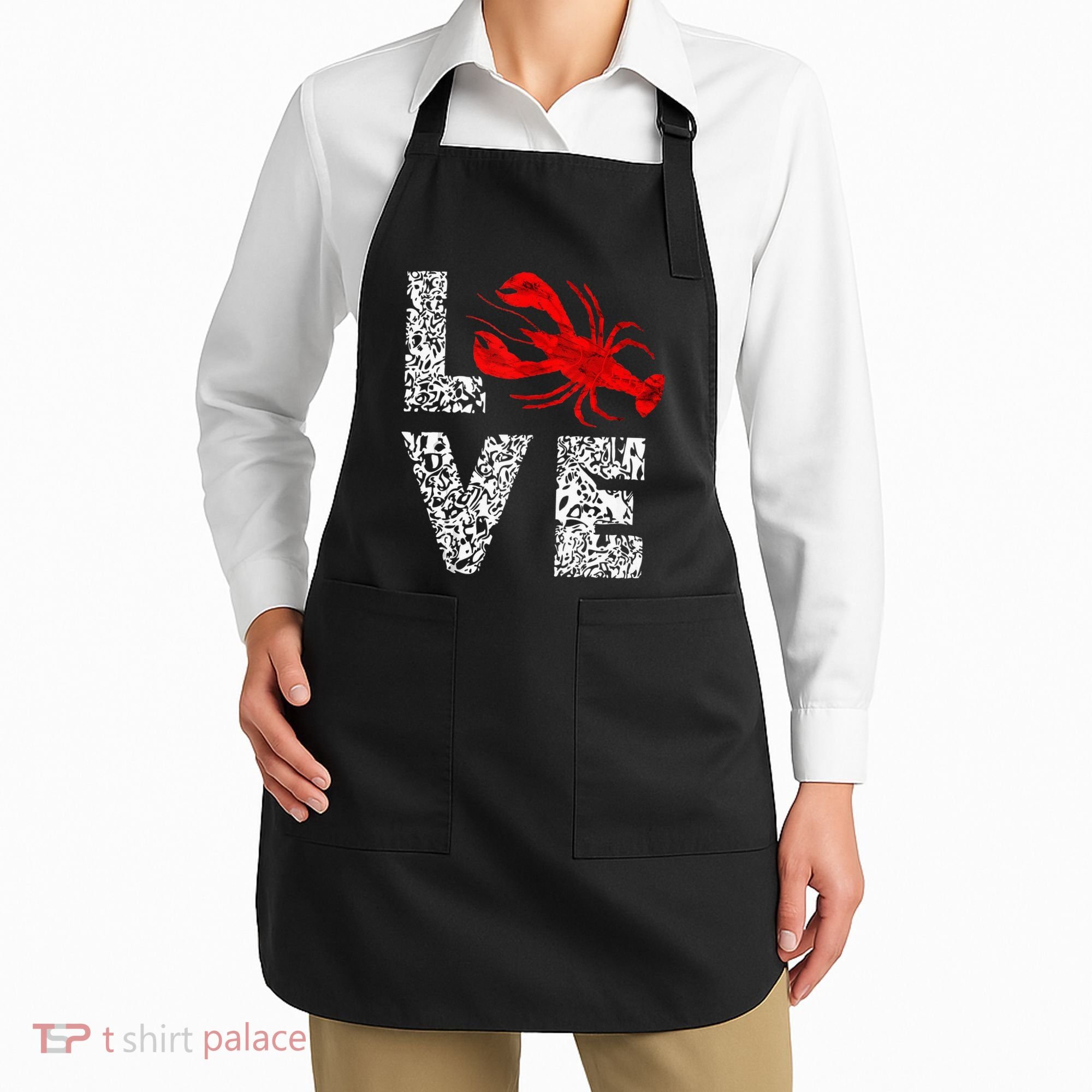 River Cajun Crawfish Crayfish Seafood Crab Boils Ditch Bugs Apron