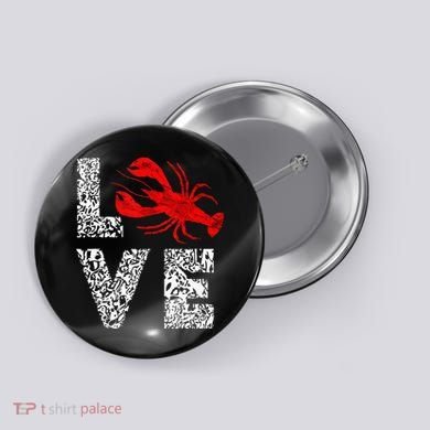 River Cajun Crawfish Crayfish Seafood Crab Boils Ditch Bugs Button