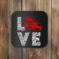 River Cajun Crawfish Crayfish Seafood Crab Boils Ditch Bugs Coaster thumb 0
