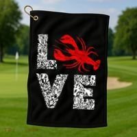 River Cajun Crawfish Crayfish Seafood Crab Boils Ditch Bugs Golf Towel thumb 1