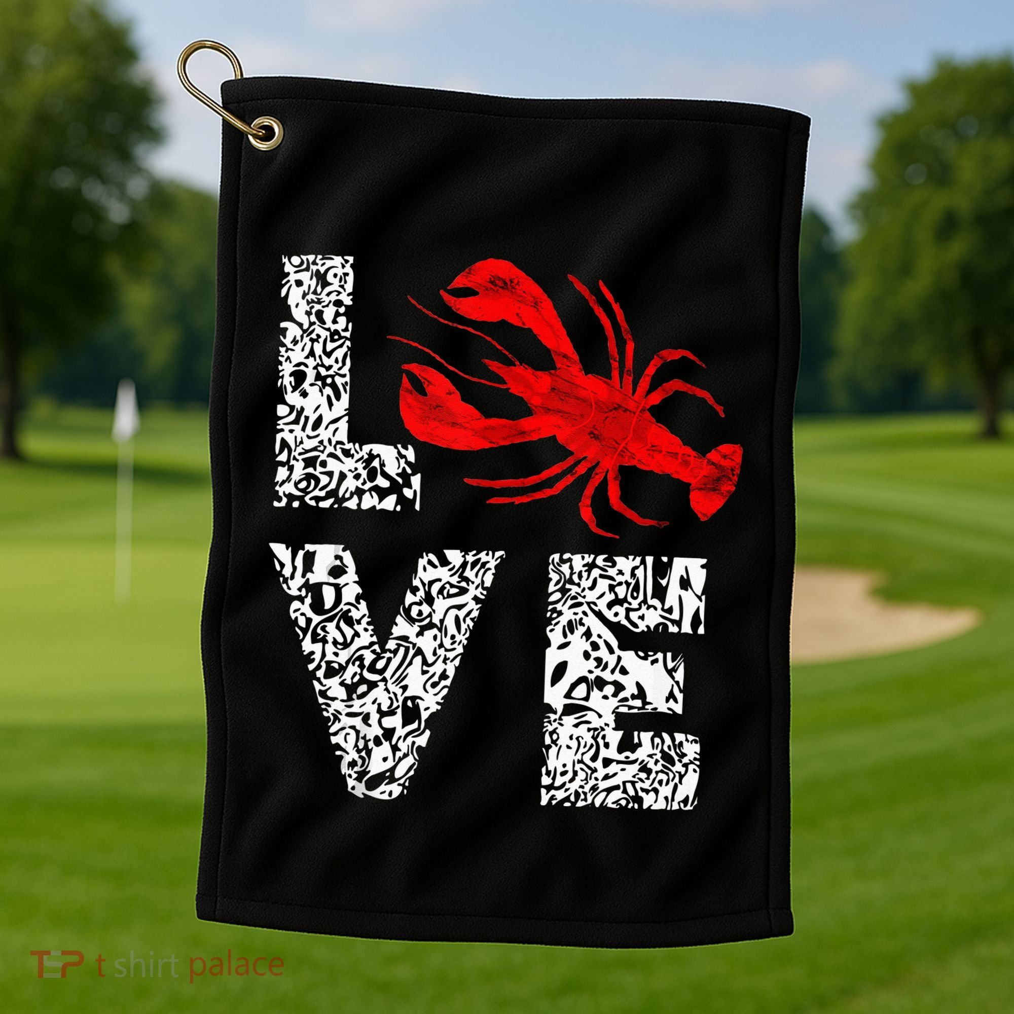 River Cajun Crawfish Crayfish Seafood Crab Boils Ditch Bugs Golf Towel