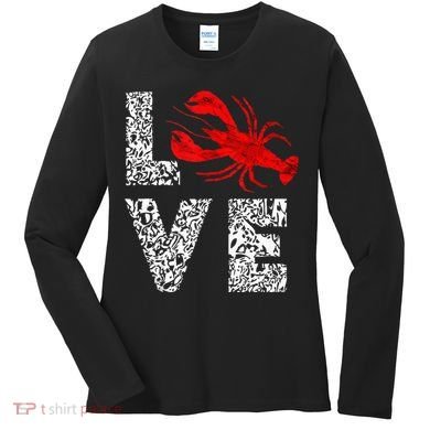 River Cajun Crawfish Crayfish Seafood Crab Boils Ditch Bugs Women's Long Sleeve Shirt