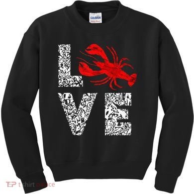River Cajun Crawfish Crayfish Seafood Crab Boils Ditch Bugs Kids Sweatshirt