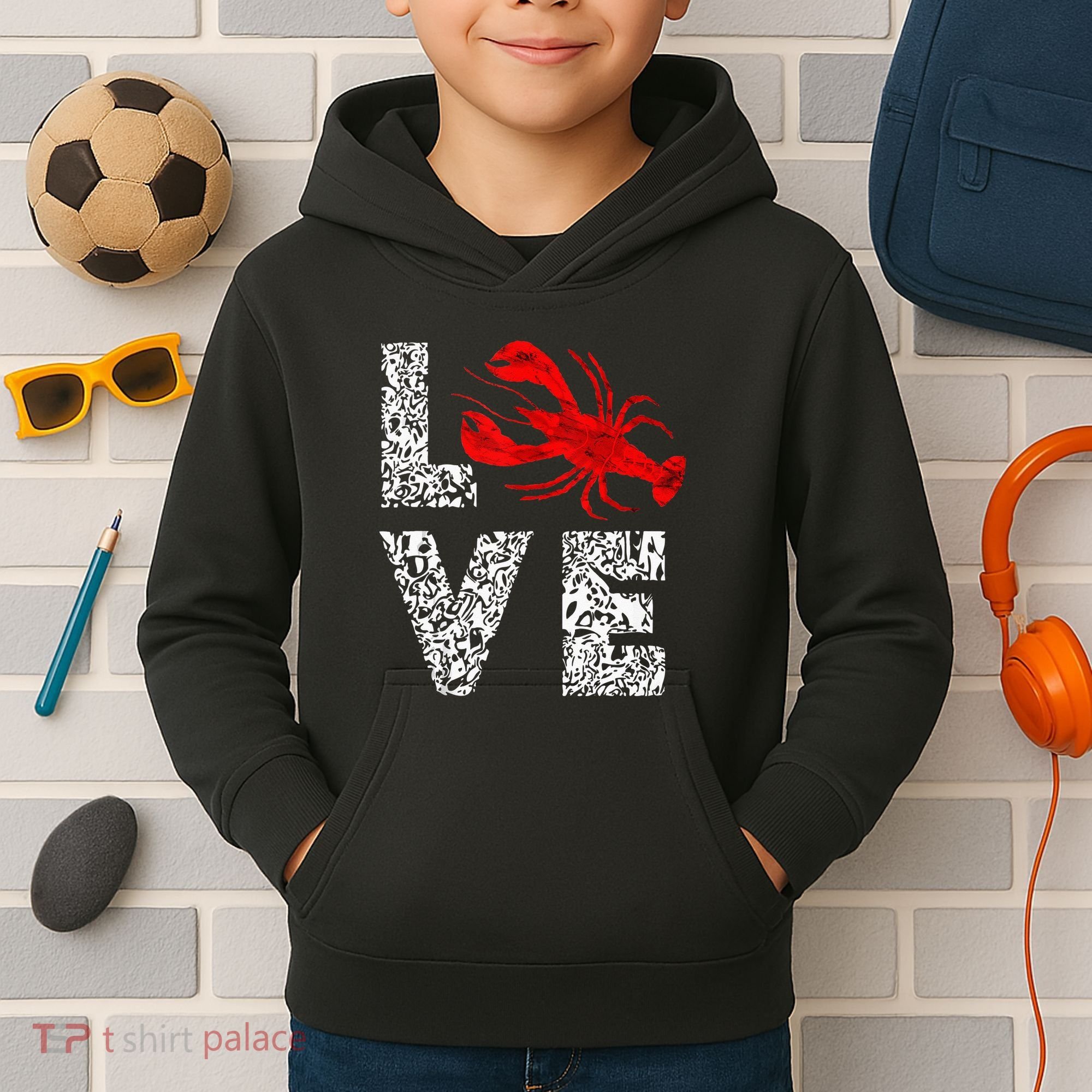 River Cajun Crawfish Crayfish Seafood Crab Boils Ditch Bugs Kids Hoodie