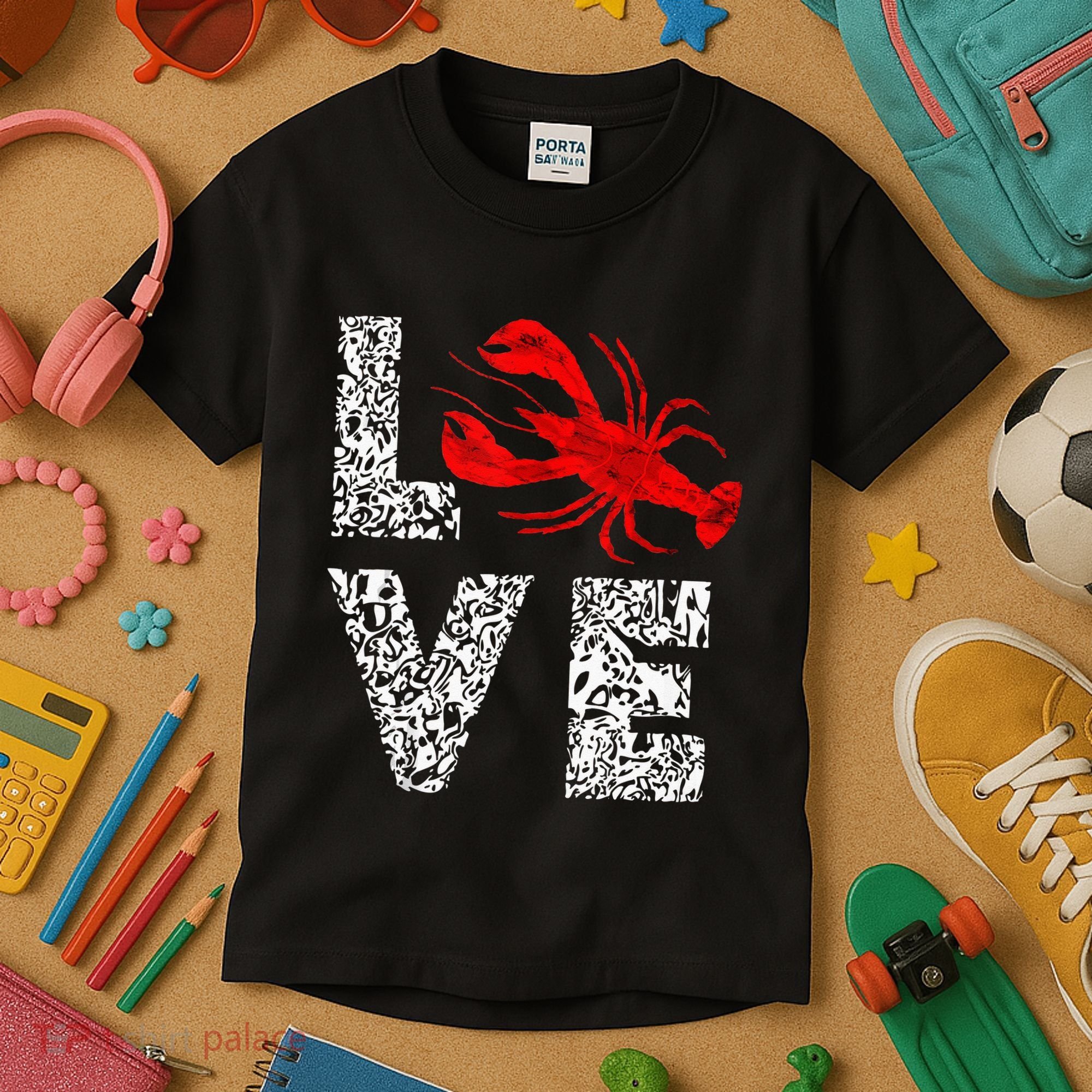 River Cajun Crawfish Crayfish Seafood Crab Boils Ditch Bugs Kids T-Shirt