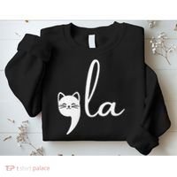 Retro Cat Comma La Kamala Harris For President 2024 Election Sweatshirt thumb 2