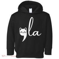 Retro Cat Comma La Kamala Harris For President 2024 Election Toddler Hoodie thumb 0