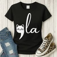 Retro Cat Comma La Kamala Harris For President 2024 Election Women's T-Shirt thumb 3