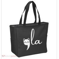 Retro Cat Comma La Kamala Harris For President 2024 Election Tote Bag thumb 2