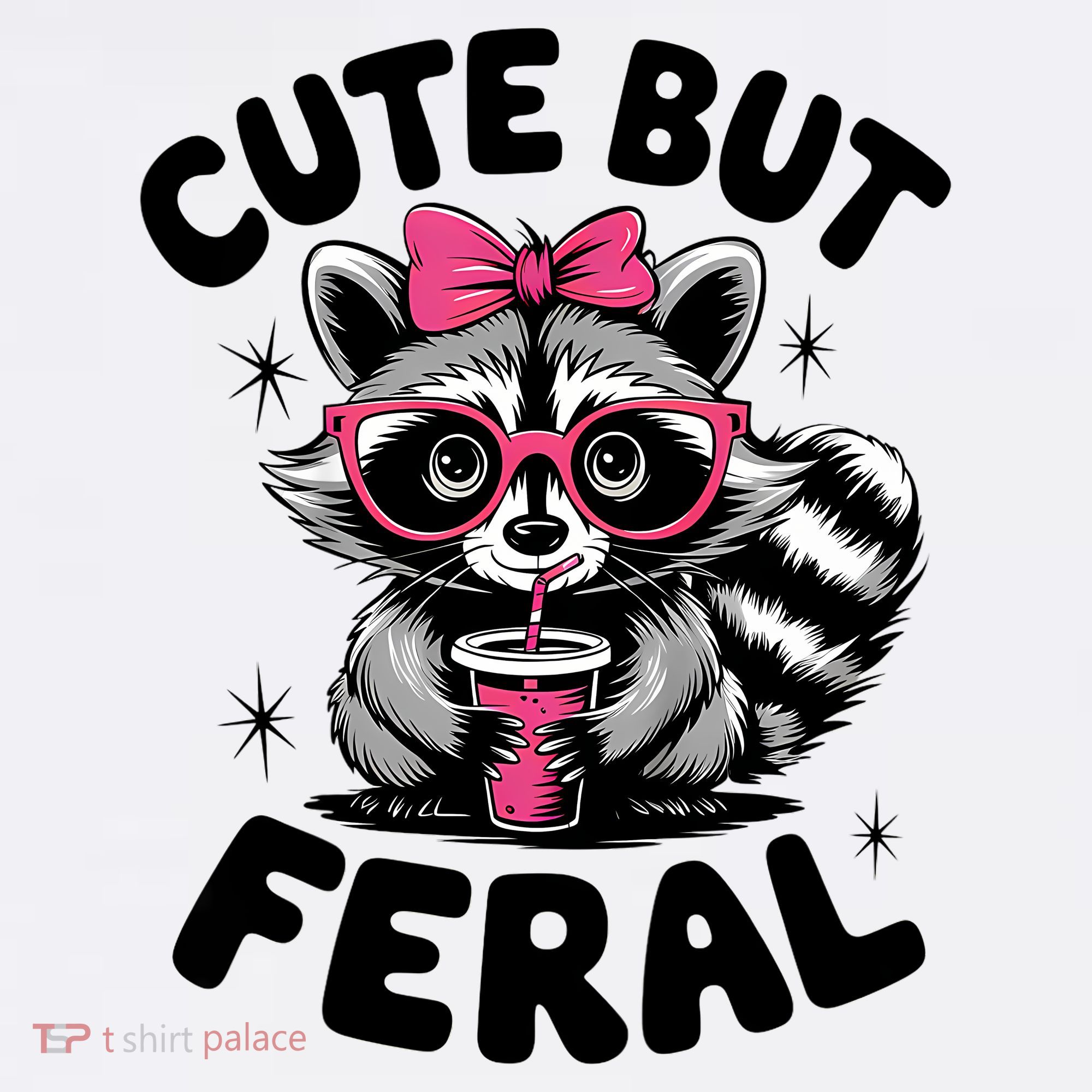 Racoon Cool Cute But Feral Teen Girl Women's Hoodie