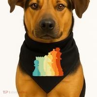 Retro Chess , Chess Player, Chess USA-Made Doggie Bandana thumb 1