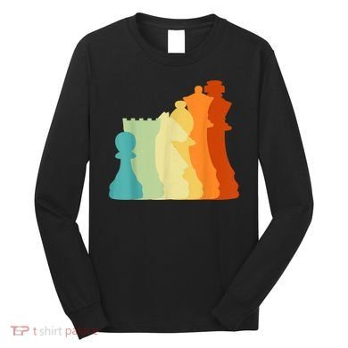 Retro Chess , Chess Player, Chess Long Sleeve Shirt