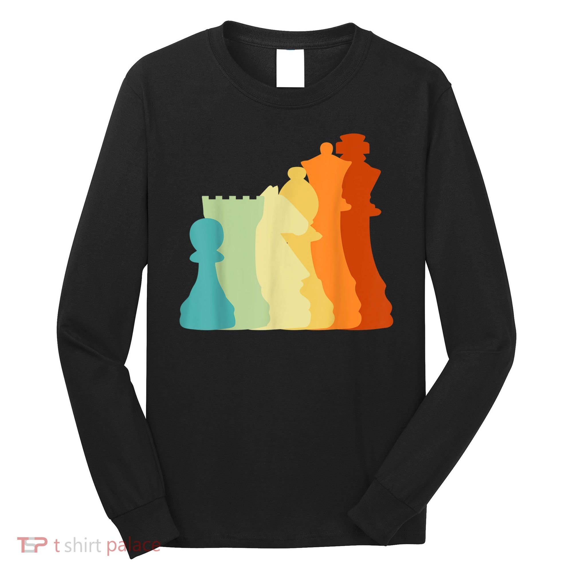 Retro Chess , Chess Player, Chess Long Sleeve Shirt
