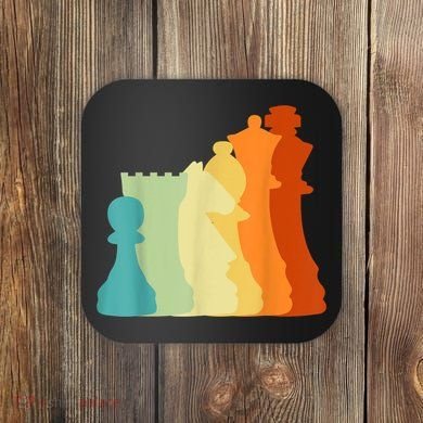Retro Chess , Chess Player, Chess Coaster