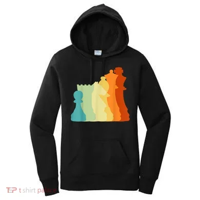 Retro Chess , Chess Player, Chess Women's Hoodie