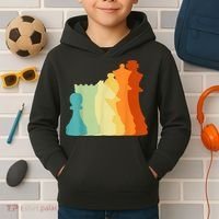 Retro Chess , Chess Player, Chess Kids Hoodie thumb 2