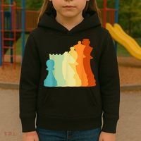 Retro Chess , Chess Player, Chess Kids Hoodie thumb 3