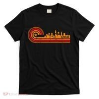 Retro Cleveland Cityscape Cleveland Oh Skyline T-Shirt thumb 0