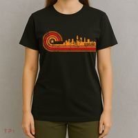 Retro Cleveland Cityscape Cleveland Oh Skyline T-Shirt thumb 4