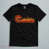 Retro Cleveland Cityscape Cleveland Oh Skyline T-Shirt thumb 5