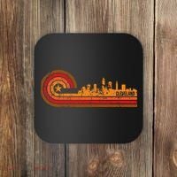 Retro Cleveland Cityscape Cleveland Oh Skyline Coaster thumb 0