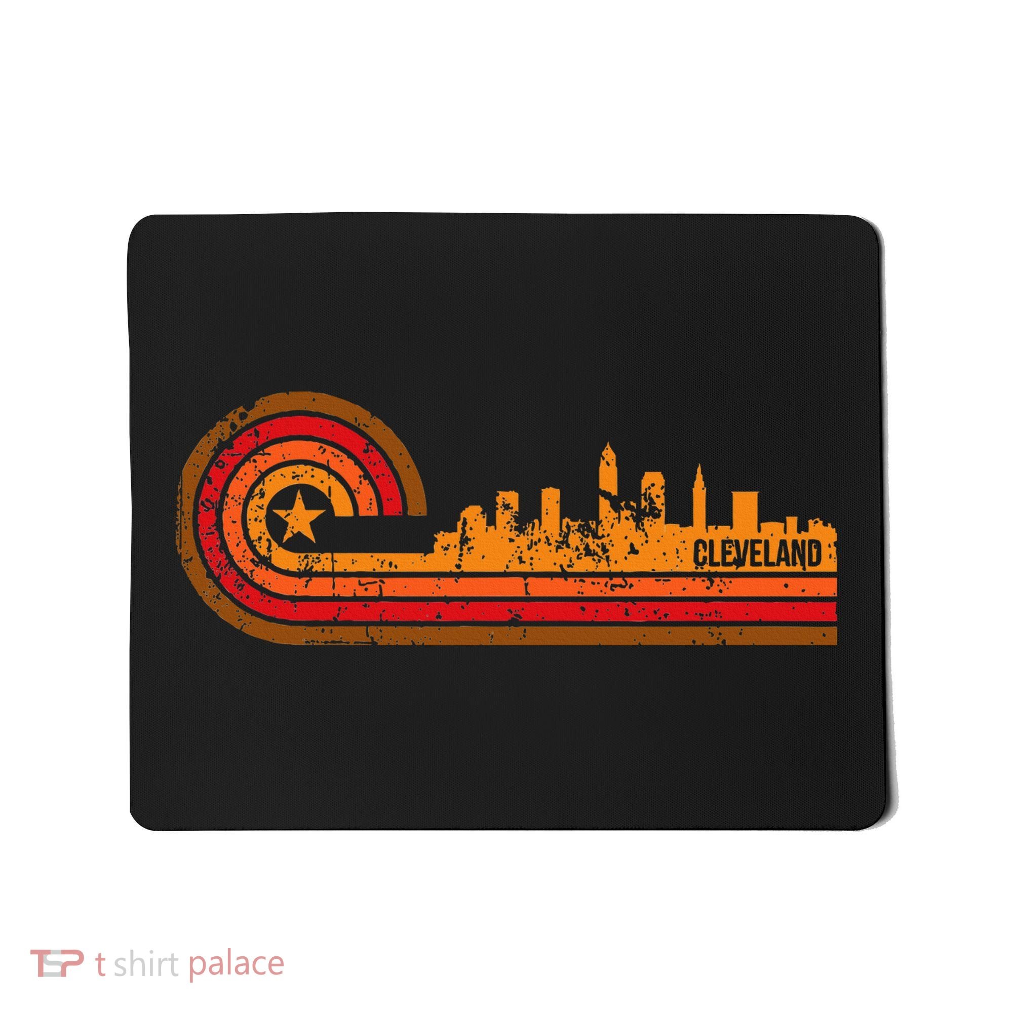 Retro Cleveland Cityscape Cleveland Oh Skyline Mousepad