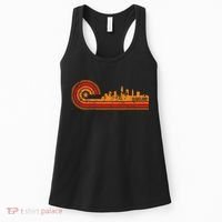Retro Cleveland Cityscape Cleveland Oh Skyline Women's Tank Top thumb 0