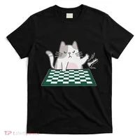 Rude Cat Chess Chess Board Game T-Shirt thumb 0