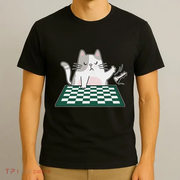 Rude Cat Chess Chess Board Game T-Shirt