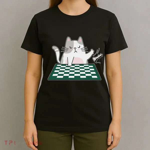 Rude Cat Chess Chess Board Game T-Shirt